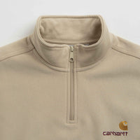 Carhartt Half Zip American Script Sweatshirt - Fleur De Sel thumbnail