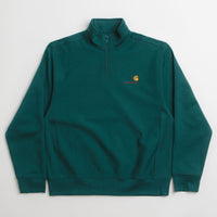 Carhartt Half Zip American Script Sweatshirt - Malachite thumbnail