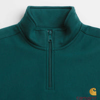 Carhartt Half Zip American Script Sweatshirt - Malachite thumbnail