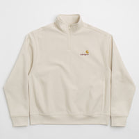 Carhartt Half Zip American Script Sweatshirt - Moonbeam thumbnail