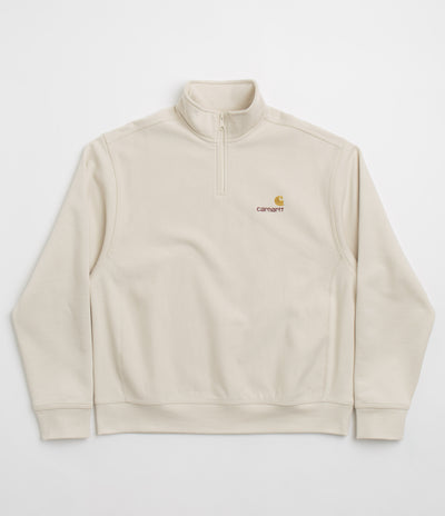 Carhartt Half Zip American Script Sweatshirt - Moonbeam