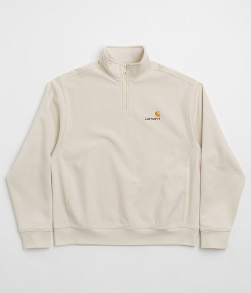 Carhartt Half Zip American Script Sweatshirt - Moonbeam