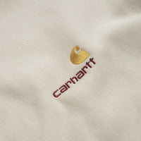 Carhartt Half Zip American Script Sweatshirt - Moonbeam thumbnail