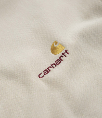 Carhartt Half Zip American Script Sweatshirt - Moonbeam