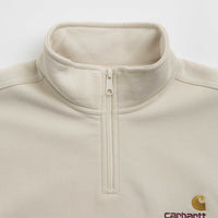 Carhartt Half Zip American Script Sweatshirt - Moonbeam thumbnail