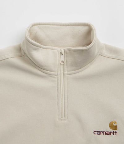 Carhartt Half Zip American Script Sweatshirt - Moonbeam