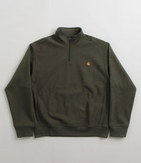 Carhartt Half Zip American Script Sweatshirt - Plant