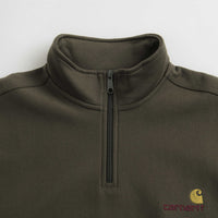 Carhartt Half Zip American Script Sweatshirt - Plant thumbnail