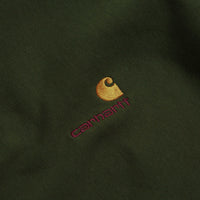 Carhartt Half Zip American Script Sweatshirt - Tarragon thumbnail