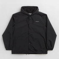 Carhartt Hooded Coach Jacket - Black / White thumbnail