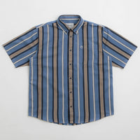 Carhartt Jarrell Short Sleeve Shirt - Jarrell Stripe / Blue Iris / Wax thumbnail