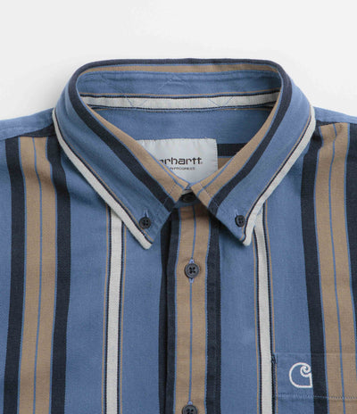 Carhartt Jarrell Short Sleeve Shirt - Jarrell Stripe / Blue Iris / Wax