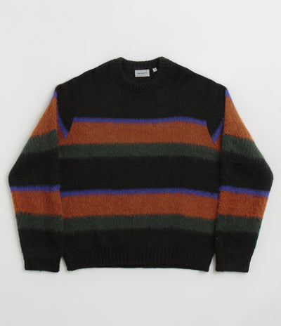 Carhartt Merton Crewneck Sweatshirt - Sundling Stripe / Deep Hamilton Brown