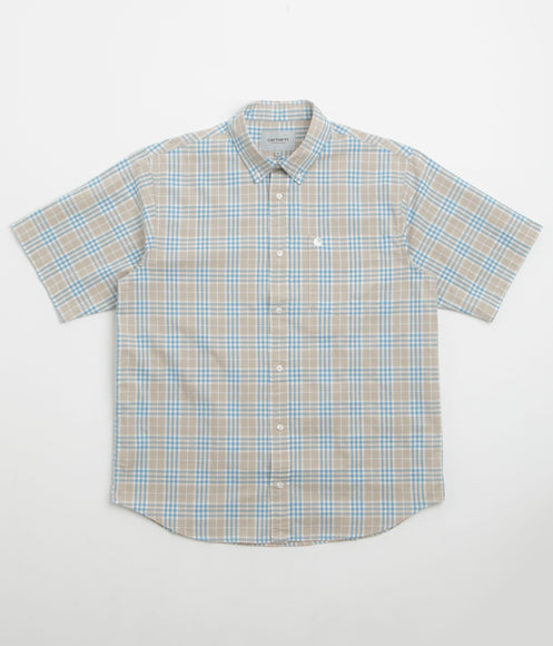 Carhartt Niven Short Sleeve Shirt - Niven Check / Wall / Wax