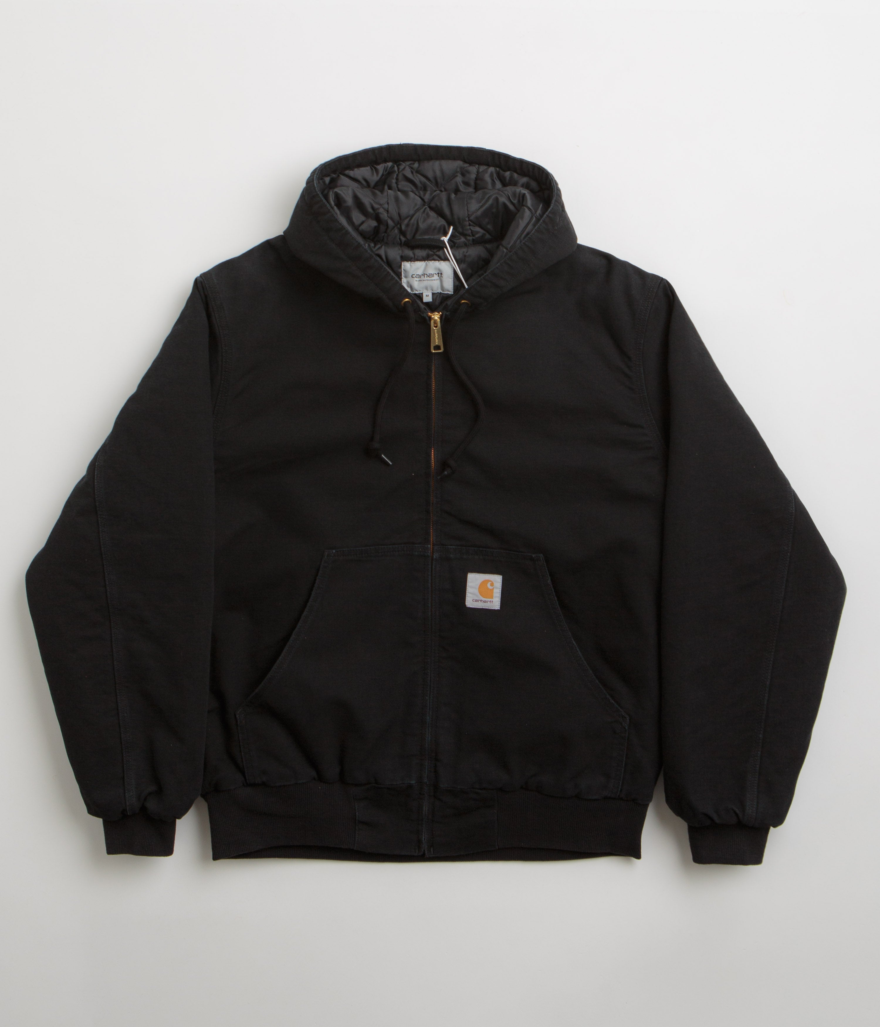 Black carhartt hooded coat size xl hot