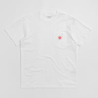 Carhartt Pocket Heart T-Shirt - White / Red thumbnail