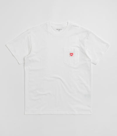 Carhartt Pocket Heart T-Shirt - White / Red