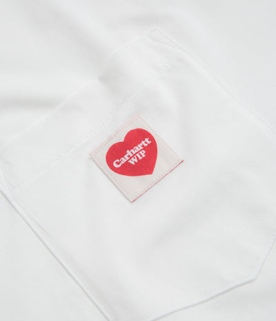 Carhartt Pocket Heart T-Shirt - White / Red