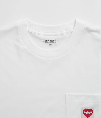 Carhartt Pocket Heart T-Shirt - White / Red