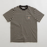 Carhartt Seidler Pocket T-Shirt - Seidler Stripe / Salt / Black thumbnail