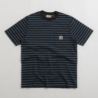 Carhartt Seidler Pocket T-Shirt - Seidler Stripe / Squid / Black thumbnail