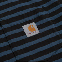 Carhartt Seidler Pocket T-Shirt - Seidler Stripe / Squid / Black thumbnail