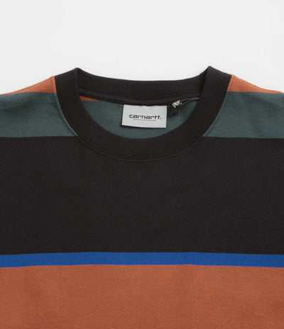 Carhartt Sundling Long Sleeve T-Shirt - Sundling Stripe / Deep Hamilton Brown