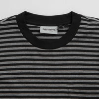 Carhartt Verner Pocket Long Sleeve T-Shirt - Verner Stripe / Black / Dark Grey Heather thumbnail