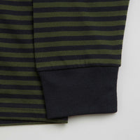 Carhartt Verner Pocket Long Sleeve T-Shirt - Verner Stripe / Dark Navy / Office Green thumbnail