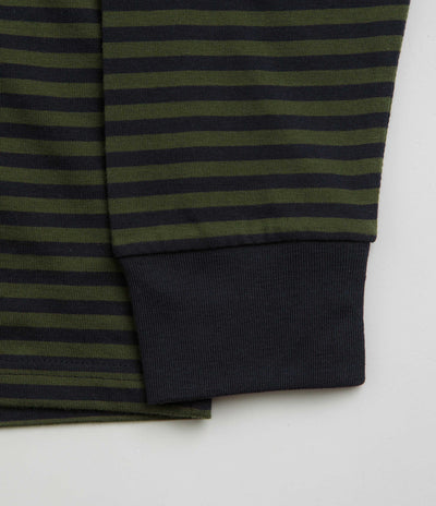 Carhartt Verner Pocket Long Sleeve T-Shirt - Verner Stripe / Dark Navy / Office Green