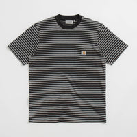 Carhartt Verner Pocket T-Shirt - Verner Stripe / Black / Dark Grey Heather thumbnail