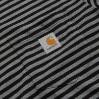 Carhartt Verner Pocket T-Shirt - Verner Stripe / Black / Dark Grey Heather thumbnail