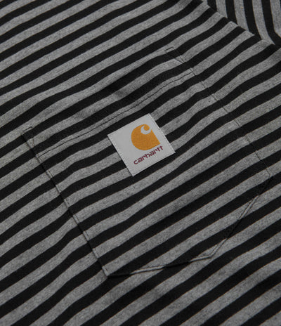 Carhartt Verner Pocket T-Shirt - Verner Stripe / Black / Dark Grey Heather