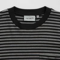 Carhartt Verner Pocket T-Shirt - Verner Stripe / Black / Dark Grey Heather thumbnail