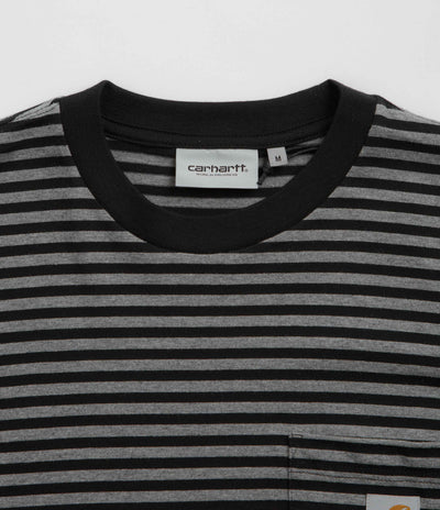 Carhartt Verner Pocket T-Shirt - Verner Stripe / Black / Dark Grey Heather