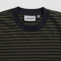 Carhartt Verner Pocket T-Shirt - Verner Stripe / Dark Navy / Office Green thumbnail