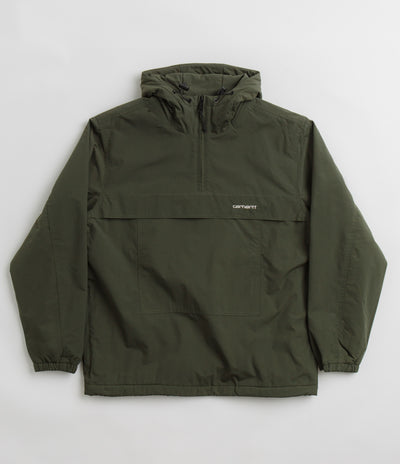 Carhartt Windbreaker Pullover Jacket - Office Green / White