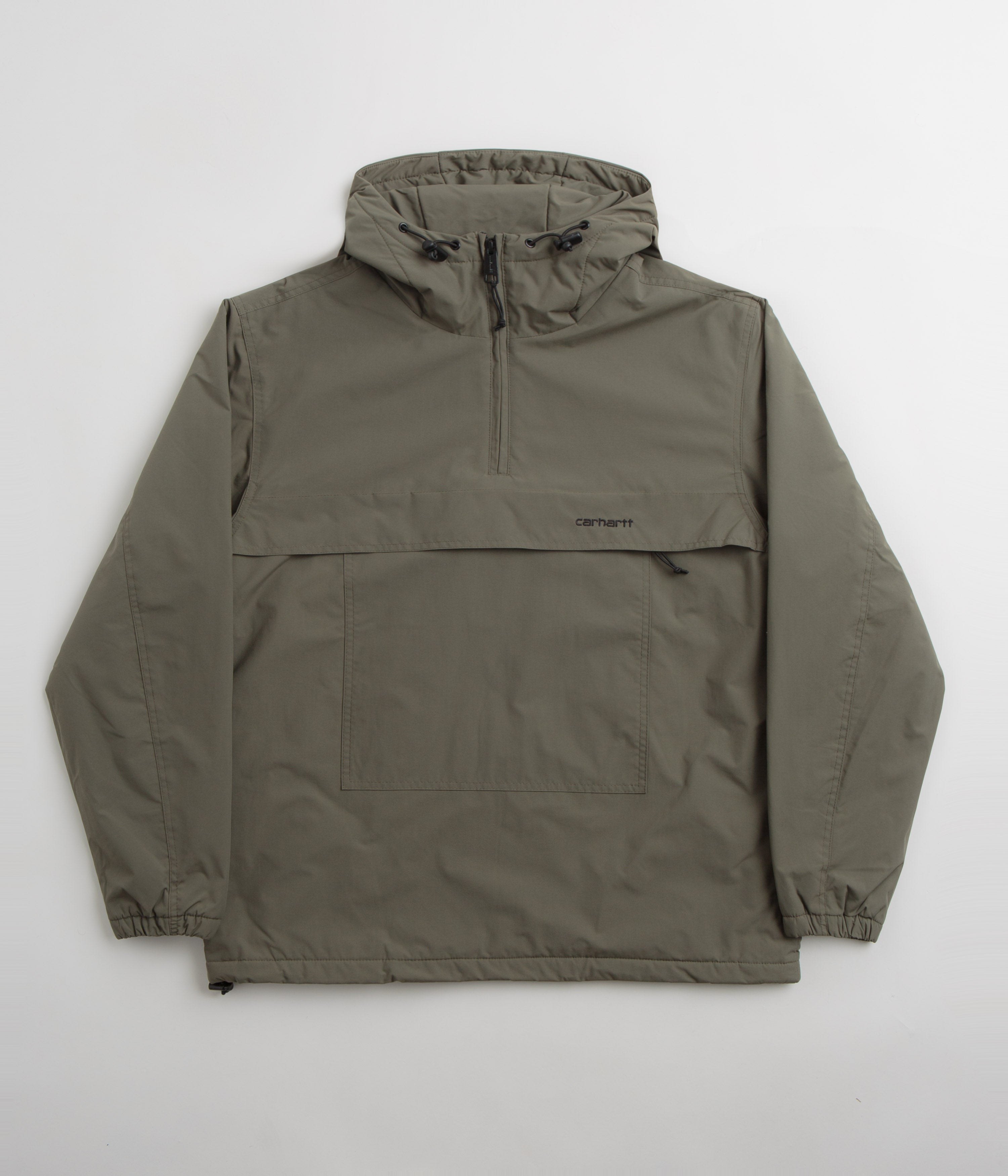 Carhartt Windbreaker Pullover Jacket - Seaweed / Black | Flatspot