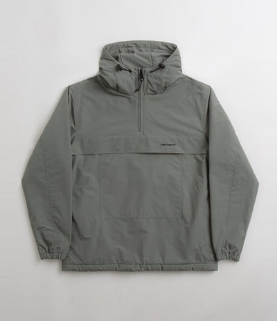 Carhartt Windbreaker Pullover Jacket - Smoke Green / Black