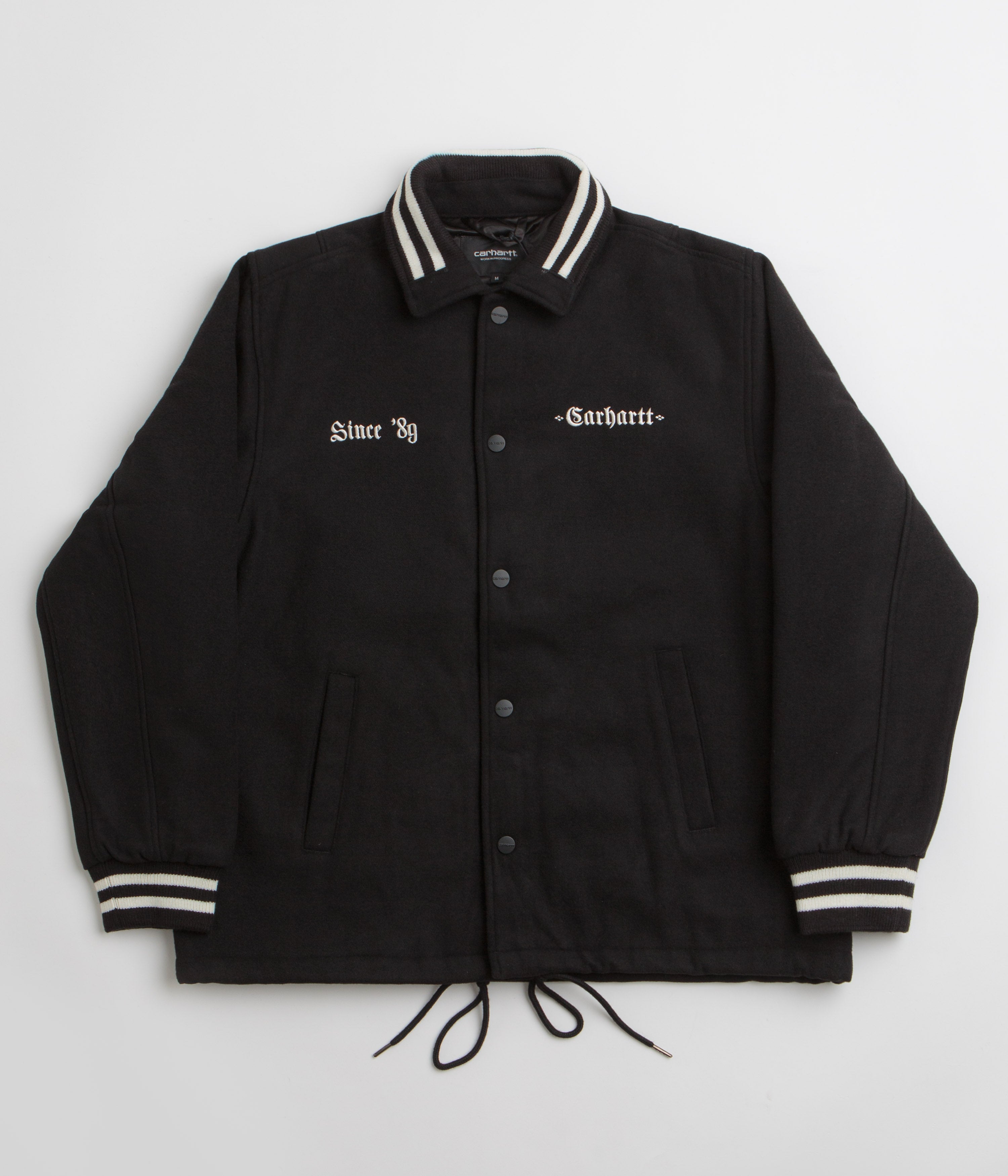 Stussy Corduroy Mock Pullover Jacket - Black | Flatspot