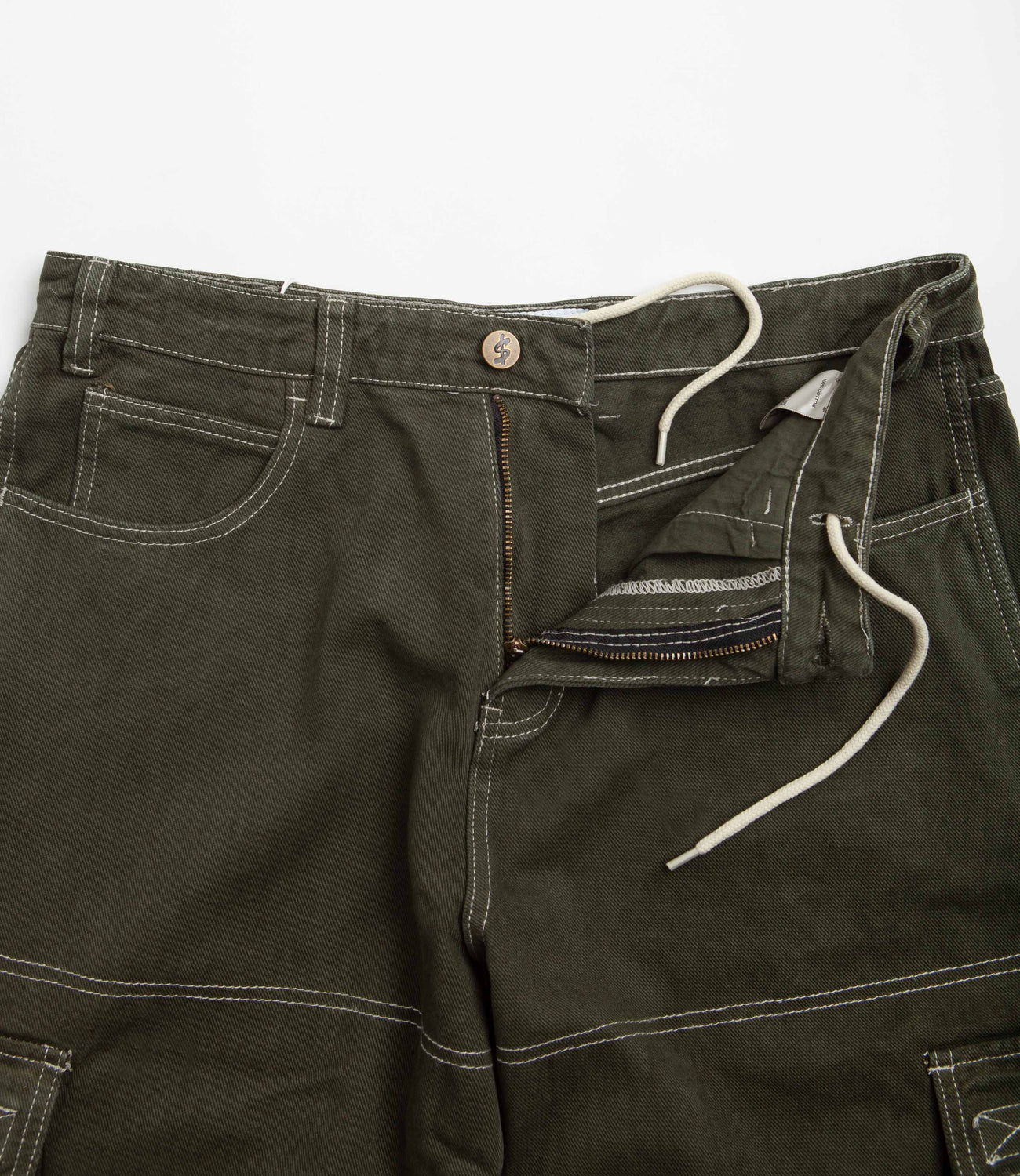 Cash Only Aleka Cargo Jeans - Washed Army | Flatspot