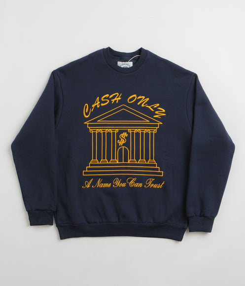 Cash Only Bank Crewneck Sweatshirt - Deep Navy