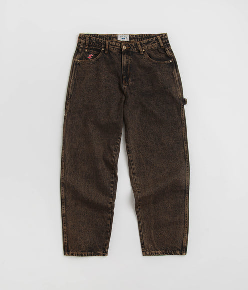 Cash Only Blockout Denim Jeans - Acid Brown Wash