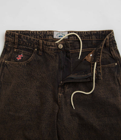 Cash Only Blockout Denim Jeans - Acid Brown Wash