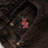 Cash Only Blockout Denim Jeans - Acid Brown Wash thumbnail