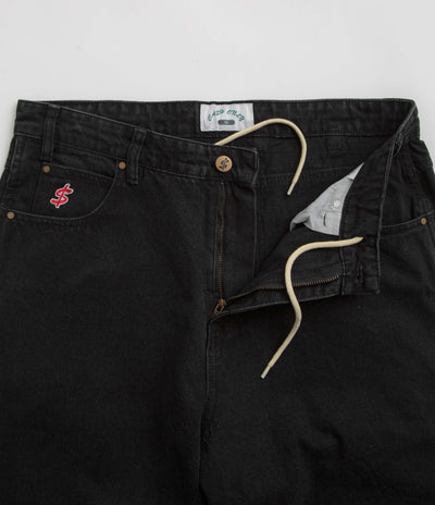 Cash Only Blockout Denim Jeans - Washed Black