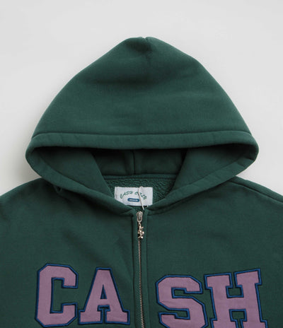 Cash Only Campus Zip-Thru Hoodie - Washed Forest