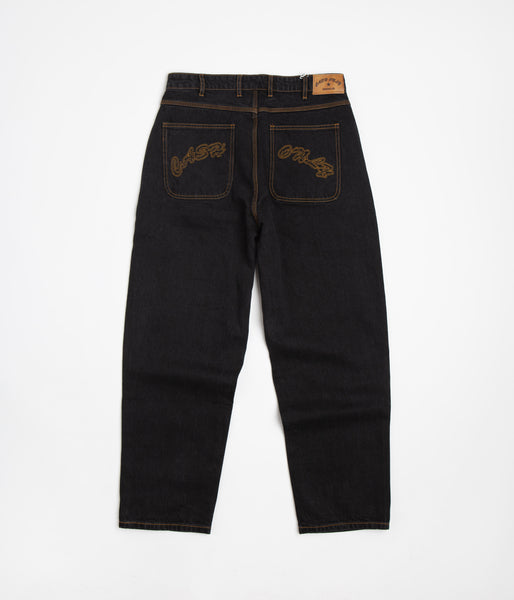 Cash Only Logo Baggy Jeans - Washed Black | Flatspot