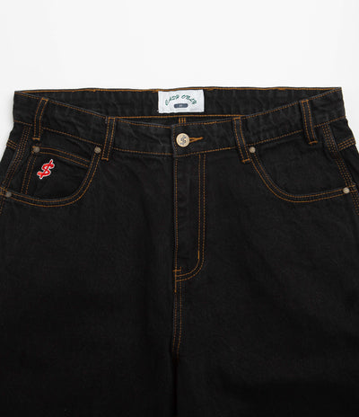 Cash Only Logo Baggy Jeans - Washed Black