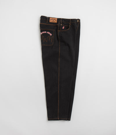 Cash Only Logo Baggy Jeans - Washed Black / Black